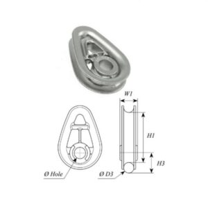 Selden Thimbles for AT-Cable 10-11mm (CX10 & CX15)